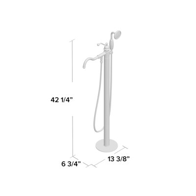 Kingston Brass English Country Single-Handle 1-Hole Freestanding Tub Faucet with Hand Shower