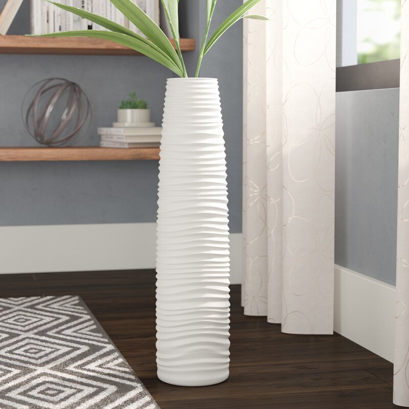 white floor vase tall