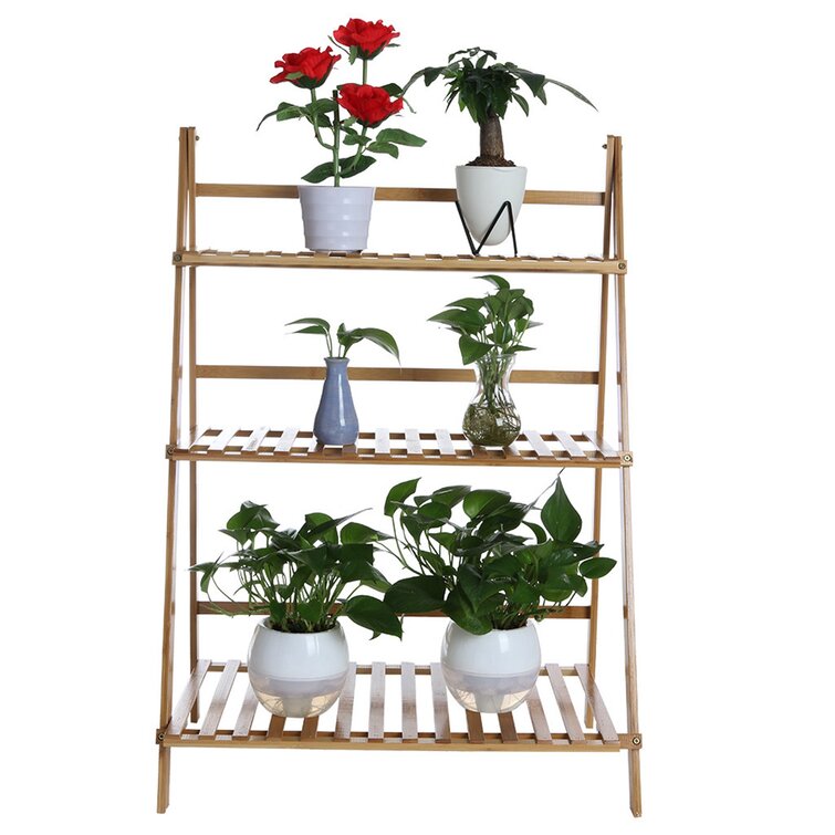 4Tier Flower Plant Pot Stand Display Ladder Garden Rack Bookcase Kitchen Storage