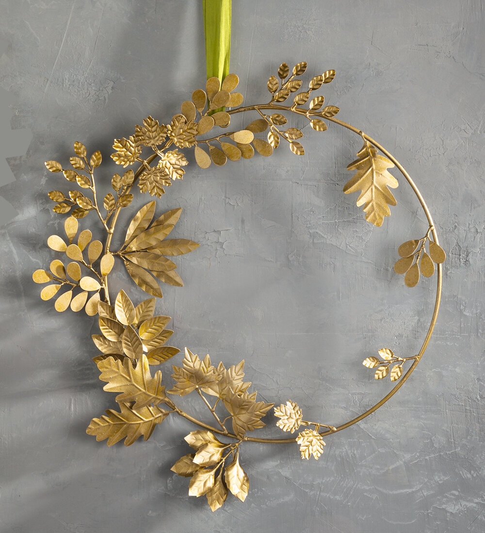 Mercer41 Metal Leaf Wreath Wall Décor | Wayfair