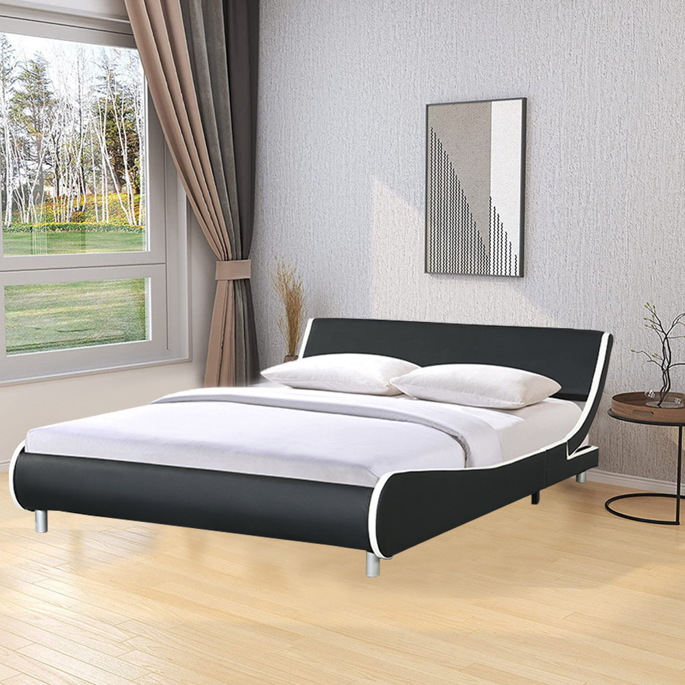 FB Erin Queen Upholstered Low Profile Sleigh Bed Wayfair