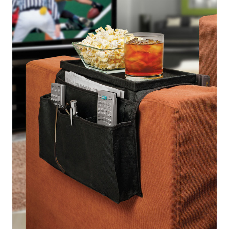 Ideas In Motion 6 Pocket Sofa Couch Arm Rest Organizer With Table 6 Pocket Sofa Couch Arm Rest Organizer With Table Top