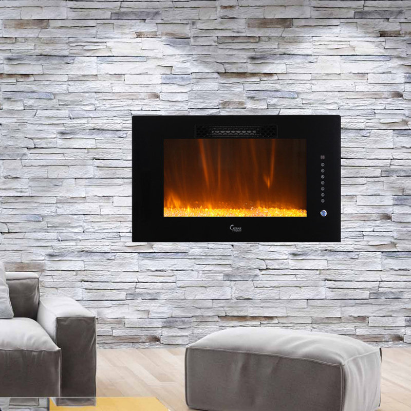 Brayden Studio Bwood Wall Mounted Electric Fireplace Reviews Bwood Wall Mounted Electric Fireplace
