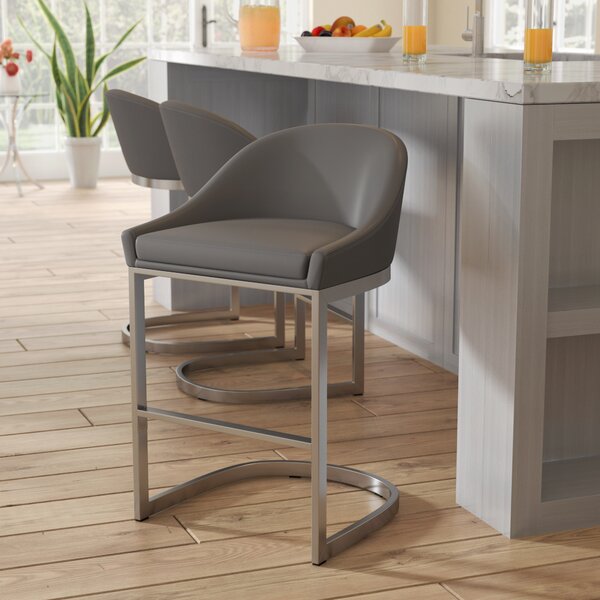 brushed nickel counter height stools