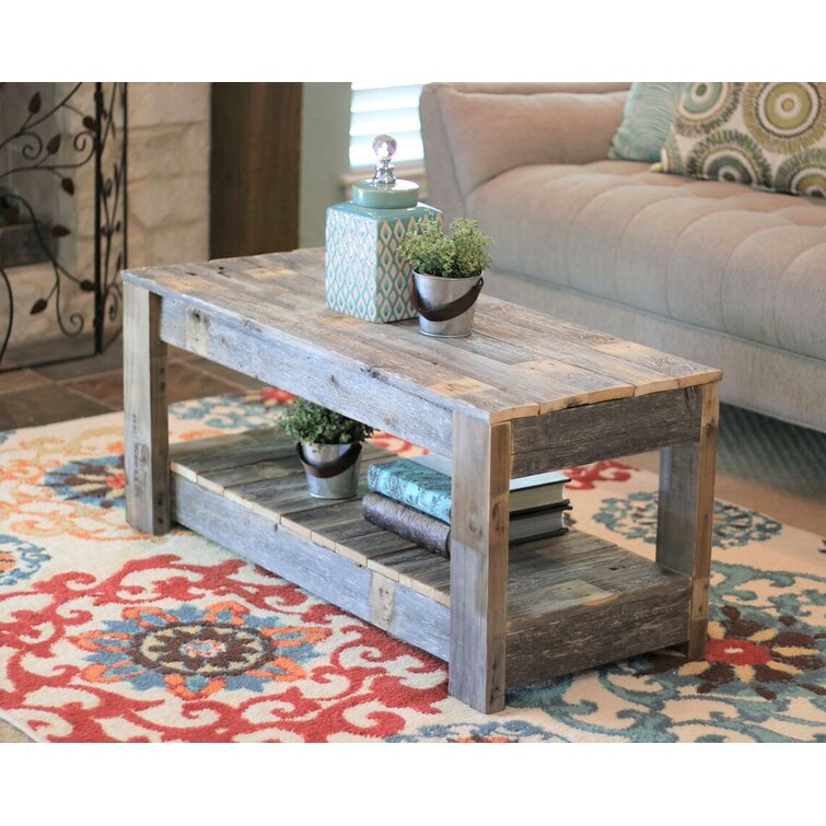 Coffee Tables Millwood Pines Easthampton Solid Wood Coffee Table with Storage & Reviews |  Wayfair