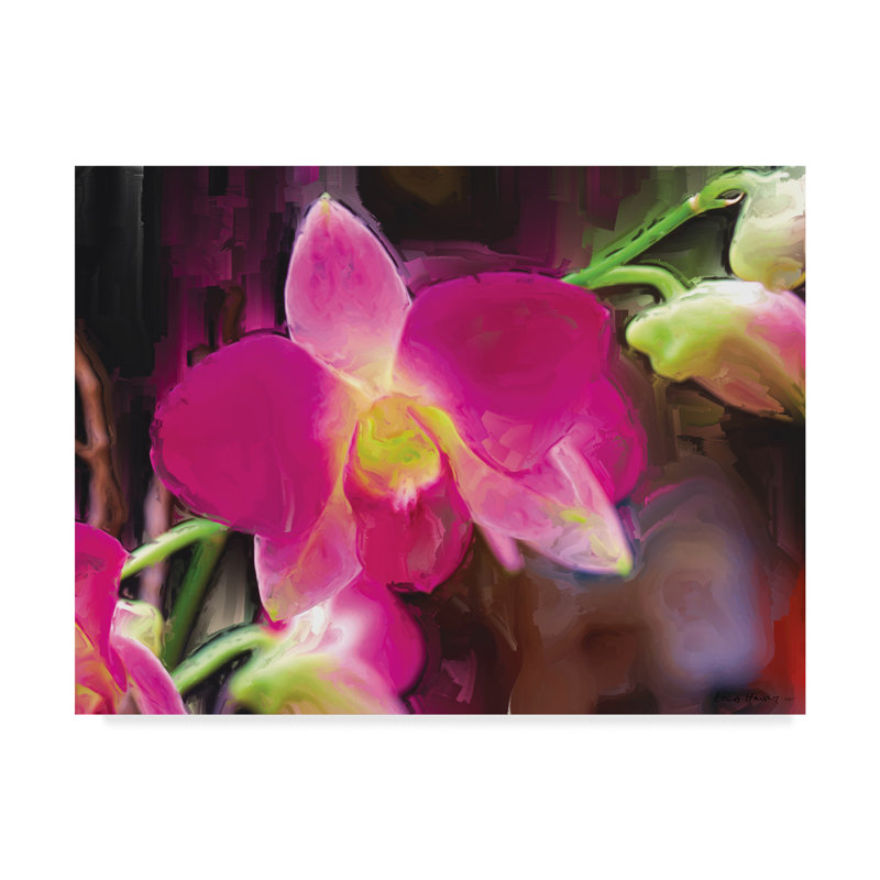 Ebern Designs Painterly Flower V Acrylic Painting Print On