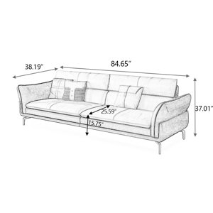 Momenty Zin 84.65'' Leather Sofa | Wayfair