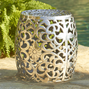 Fretwork Aluminum Garden Stool