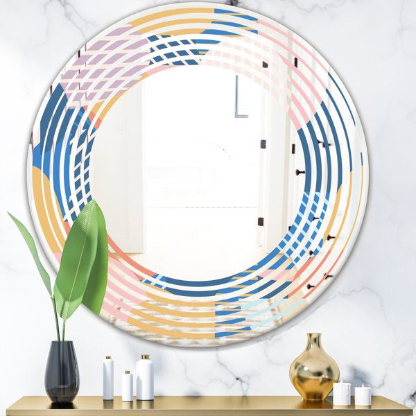 East Urban Home Wave Geometric Shapes Pattern Modern Frameless