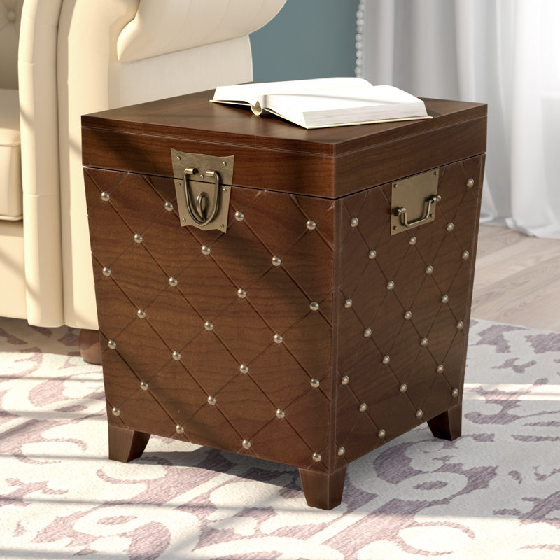 World Menagerie Hania Nailhead Trunk End Table Reviews Wayfair Hania Nailhead Trunk End Table