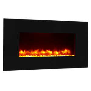 Remote Control Wall Mount Electric Fireplace by Puraflame