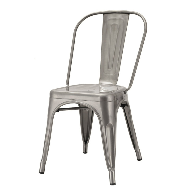 Metal Stackable Chic Dining Bistro Cafe Side Chair