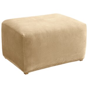 Stretch Pique Ottoman Slipcover