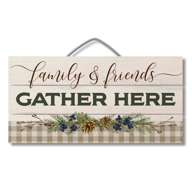 Gracie Oaks Gather Here Pine Pallet Wood Wall Decor Wayfair