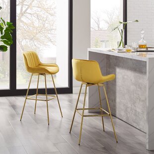 wayfair yellow bar stools