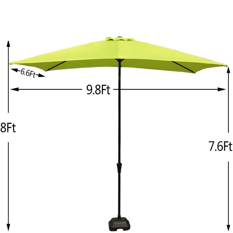 Freeport Park Danita 6 6 X 10 Rectangular Market Umbrella Reviews Wayfair