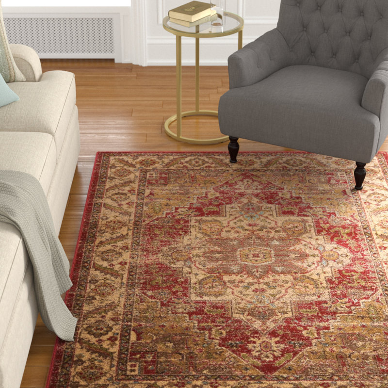 Charlton Home Mckie Brick Area Rug & Reviews Wayfair