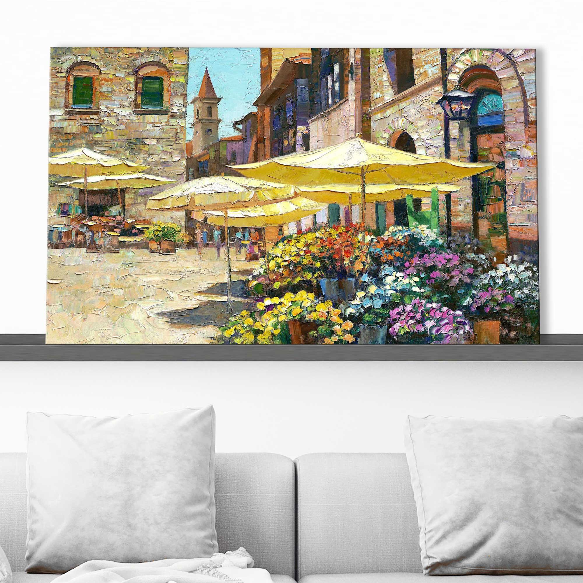 Red Barrel Studio® Siena Flower Market by Howard Behrens - Painting ...