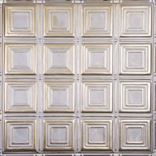Silver Backsplash Wayfair 24 X Metal Backsplash Panel Kit In Silver Washed Gold