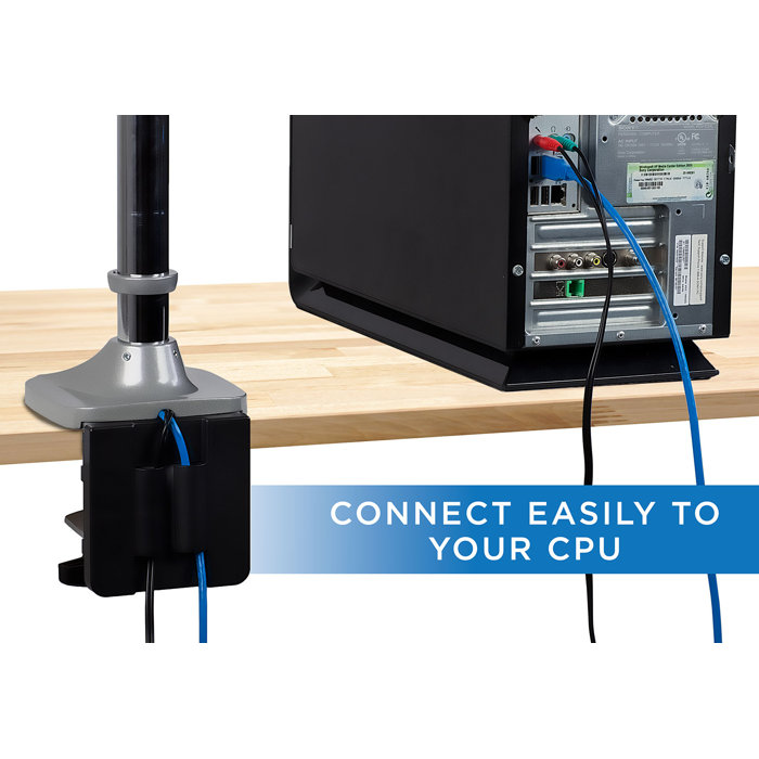 Mount It Triple Monitor Height Adjustable Universal 3 Screen Desk