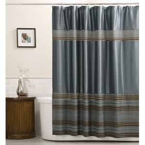 Oxyoke Striped Chenille Shower Curtain