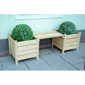 2-tlg. Gartenbank-Set Scarlett mit Blumenkasten ..