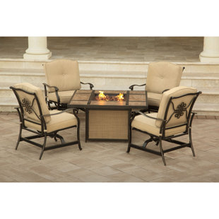 Go to store & view more images Carleton 5 Piece with Cushions by Fleur De Lis Living
