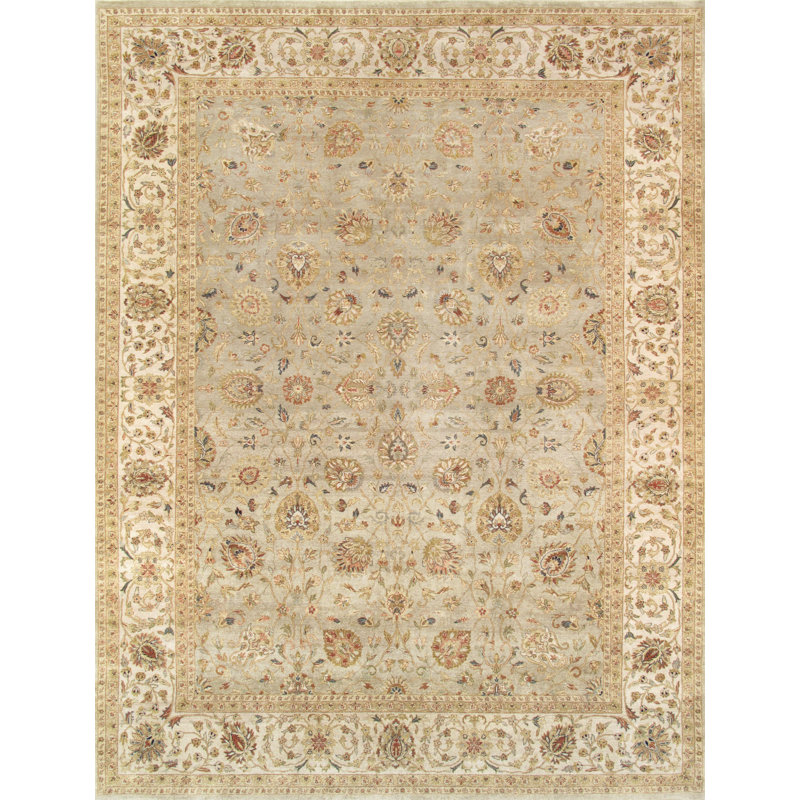 Pasargad Tabriz Hand Knotted Sage Green Area Rug Perigold
