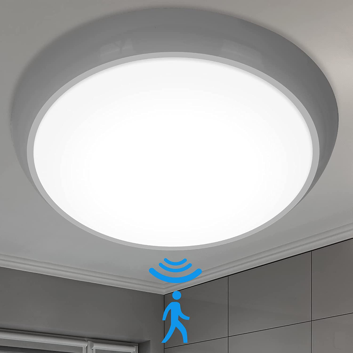 24W LED Deckenleuchte Deckenlampe Schlafzimmer Küche Flur Badlampe 6000K IP44 