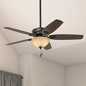 Hunter Fan 52 Builder Deluxe 5 Blade Standard Ceiling Fan With Pull Chain And Light Kit Included Reviews Wayfair
