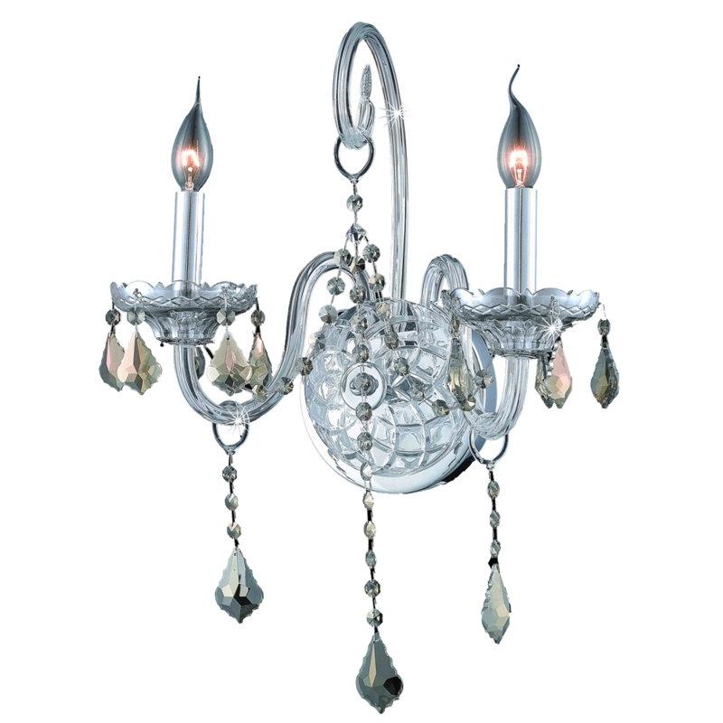 Astoria Grand Pinkston 2 Light Dimmable Candle Wall Light Wayfair