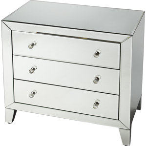 Emily Mirrored 3 Drawer Chest by Butler