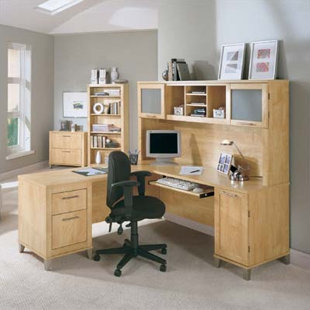 Go to store & view more images Red Barrel Studio Chase L-Shape Computer Desk with Hutch