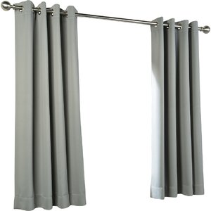 Plush Solid Blackout Thermal Grommet Curtain Panels (Set of 2)