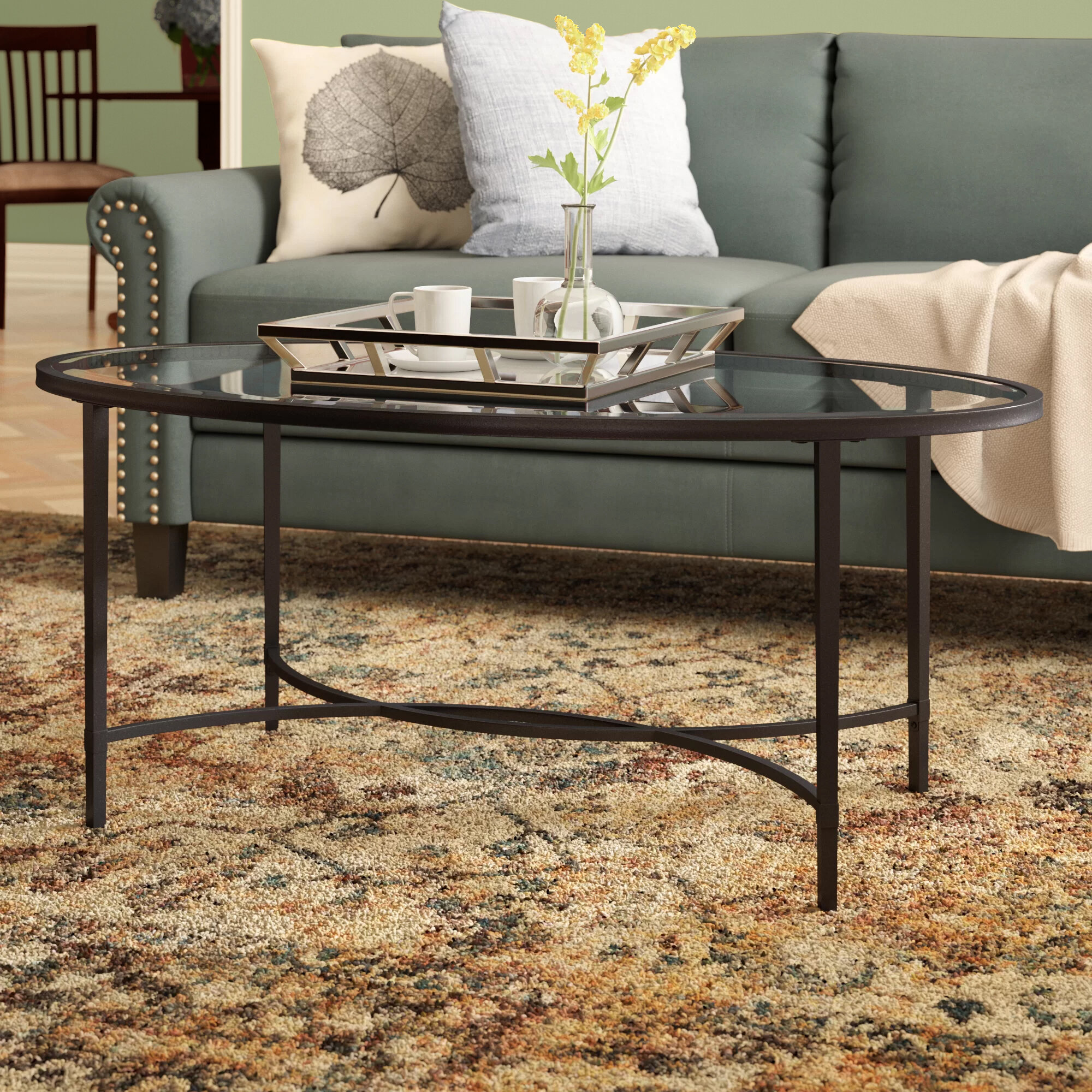 wayfair square glass coffee tables