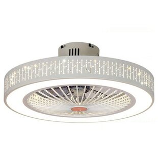 Details about  / 22/" Bladeless Ceiling Fan Light Dimmable LED 3 Speed Chandelier Remote Control