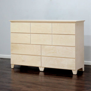 Flat Shaker 10 Drawer Dresser by Gothic Furniture