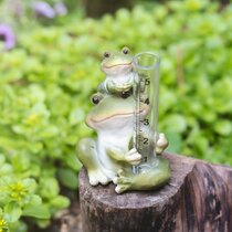 frog made of metal for garden glass with scale terrace balcony Artecsis Rain Gauge 115 cm garden plug