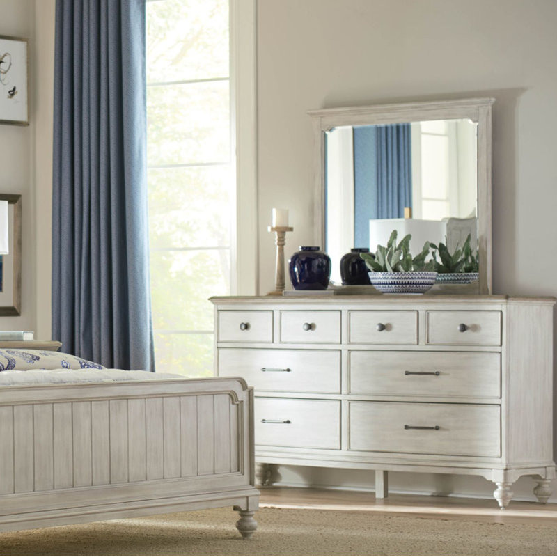 One Allium Way Lesley 8 Drawer Double Dresser With Mirror Wayfair