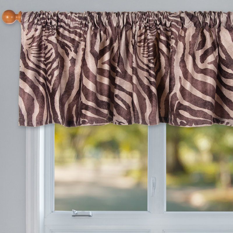Isabelle Max Zebra Animal Curtain Valance 70 W X18 H For Kids