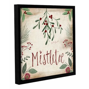 Mistletoe Framed Textual Art on Wrapped Canvas