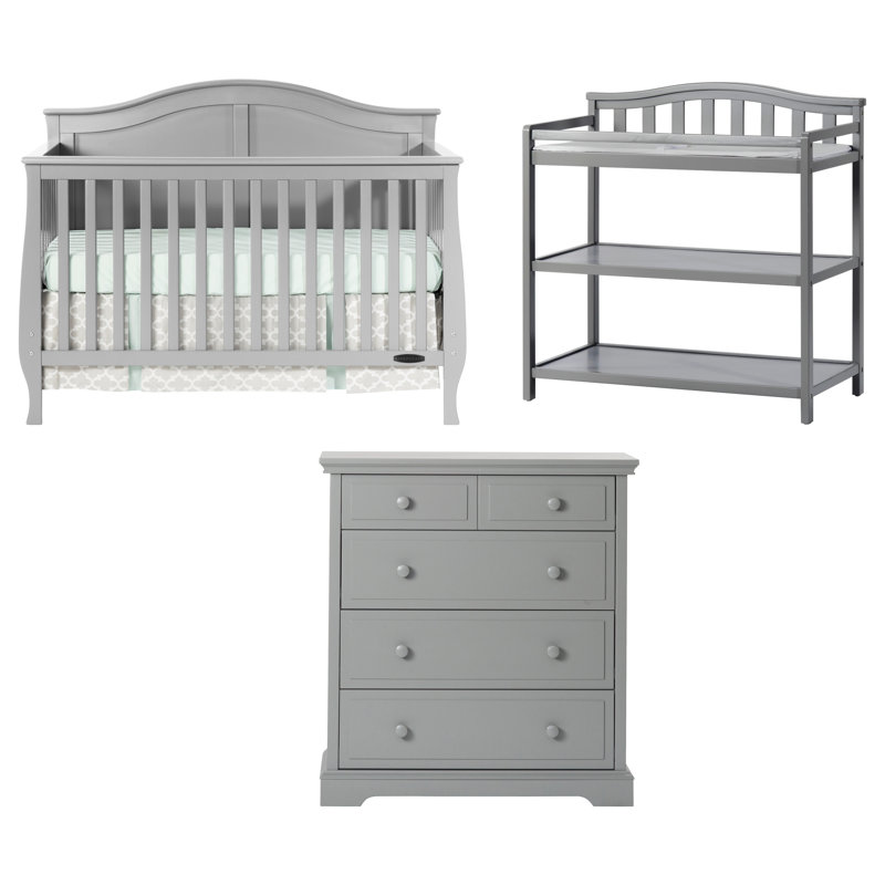 3 piece nursery furniture set white