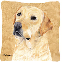 yellow lab pillow
