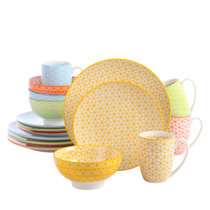 multi color dinnerware set