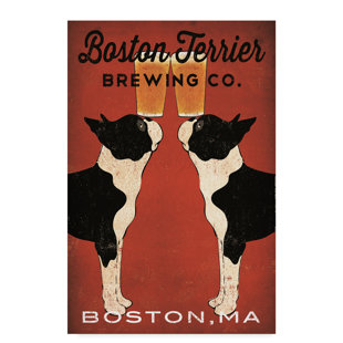 Boston Terrier Brewing Co Panel Ryan Fowler Vintage Beer Ads Dogs Print Poster