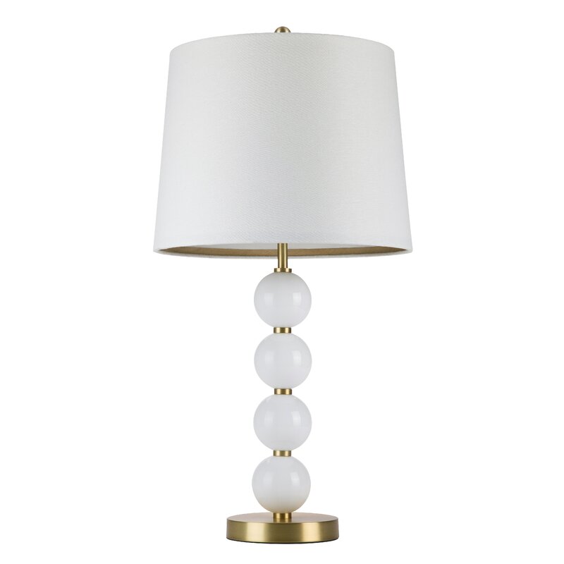 stacked glass ball table lamp