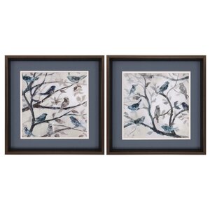 Morning Song 2 Piece Framed Painting Print Set