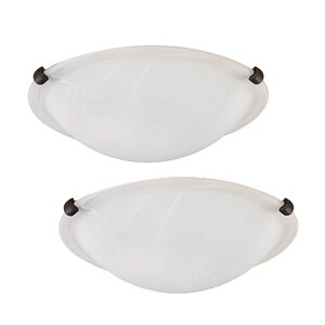 Sharpsville 2-Light Flush Mount (Set of 2)