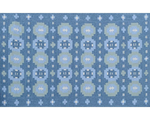 Threadbind Bryce Hand Hooked Blue Indoor Outdoor Rug Wayfair
