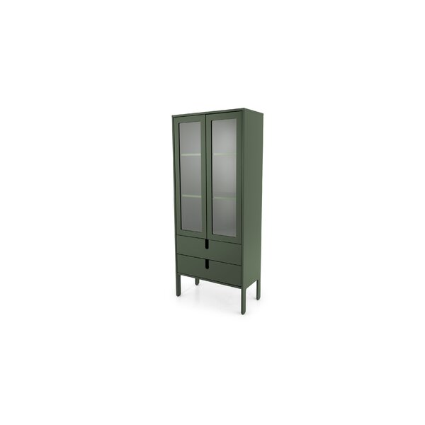 Green TENZO Designer Glass Cabinet 143 x 50 x 41 cm 